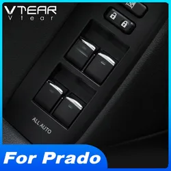 Vtear For Toyota LAND CRUISER Prado 150 door window control button trim Car interior decoration switch cover accessories parts