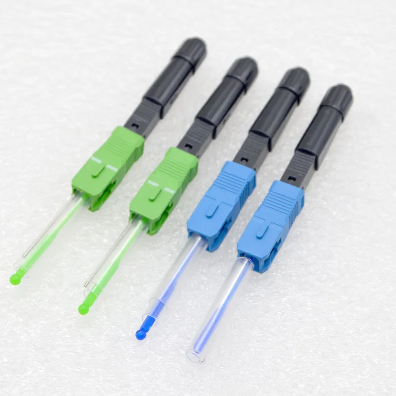 

100pcs NEW Fiber Optic Quick Connector SC/UPC /APC Telecom FTTH Hot Melt Type Fast Connector Wholesale Free shipping TO Brazil