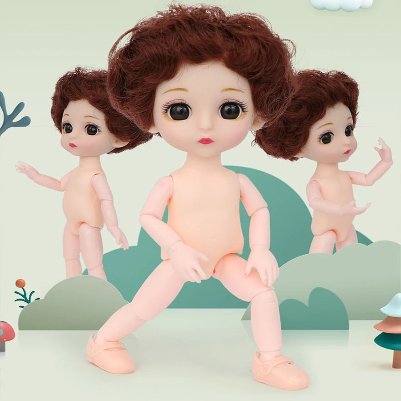 Boneca bjd de 13 articulações móveis, bonecas legais de estilo chinês, brinquedo bjd de rosto redondo e cabelo longo, presente diy para meninas