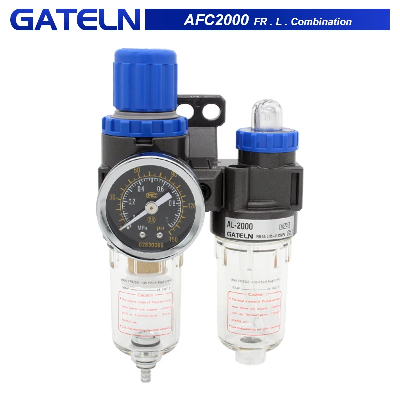 

AFC2000 G1/4" Air Filter Regulator Combination Lubricator ,FRL Two Union Treatment oil water separation