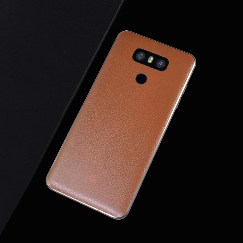 Luxury DIY Leather Skin Sticker Wrap Skin Phone Paste Film For LG G8 ThinQ G7 G6 V50 V35 V30 V40 Q Stylus+ Decal Leather Skin