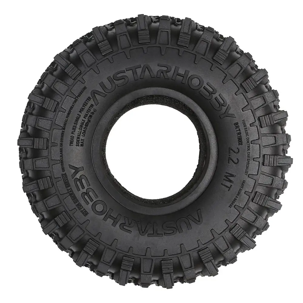 INJORA 4 Uds 130*46MM 2,2 neumáticos de goma para terreno para 1/10 RC Rock Crawler Axial SCX10 RR10 Wraith KM5