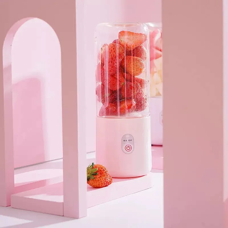 Cangkir Juicer Mini Portabel Genggam Pribadi 6 Pisau USB Isi Ulang Mesin Jus Buah Blender Pembuat Smoothie Sebagai Hadiah ZJ07