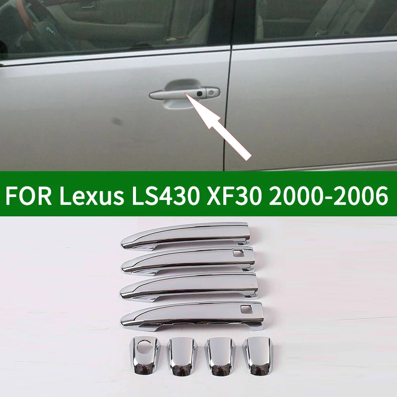 

Хромированная серебряная накладка на внешнюю дверную ручку для Lexus LS430 XF30 2000-2006, третье поколение 2001, 2002, 2003, 2004