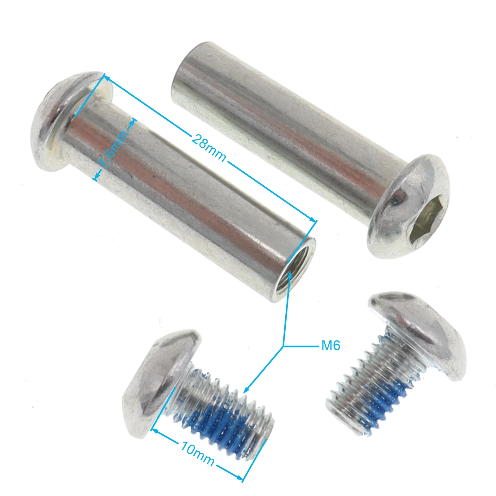 M8x28mm/29mm Inner Hexagon Socket Screw Rrivet for 47cc 49CC Mini Electric Scooter Pocket Bike Rear Suspension Shock Absorber