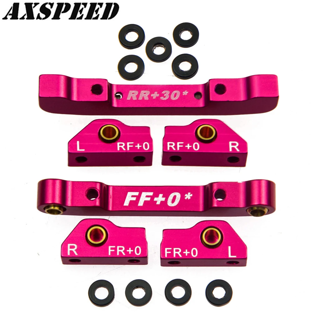 AXSPEED Sakura Front and Rear Suspension Mount FF+0/RR+30 Aluminum Set for 1/10 Sakura D4 RC Crawler Sport Car Upgrade Parts