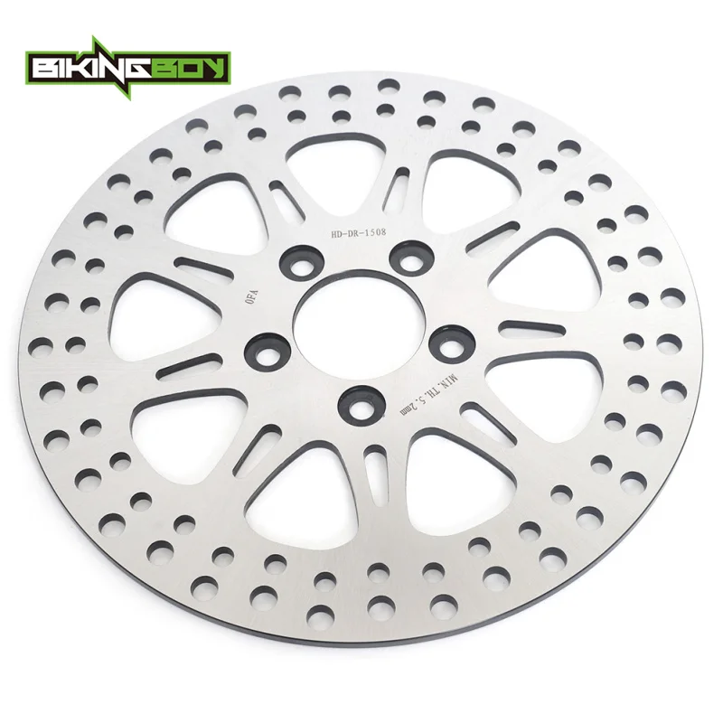 BIKINGBOY Rear Brake Disc Disk Rotor For Sportster 883 1200 XL Dyna 1450 Super Glide  Low Rider Softai Road Glide FLSTC FLHR