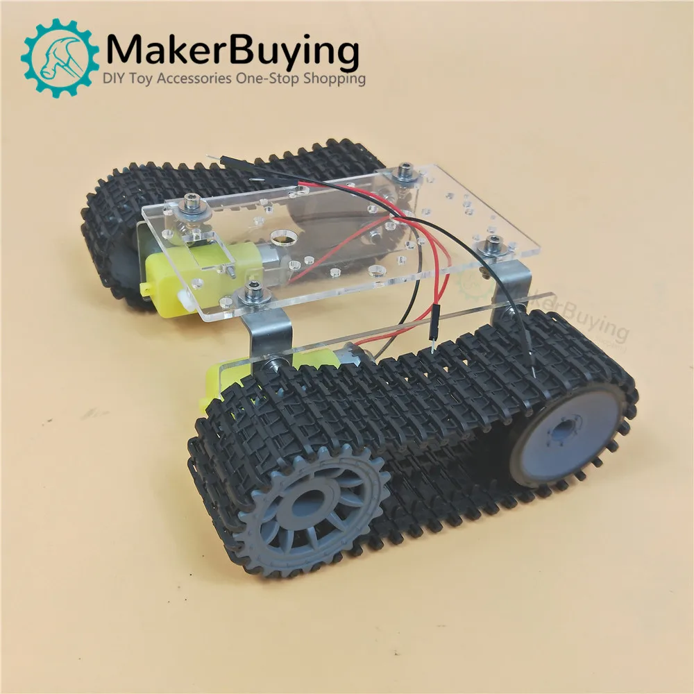 New ultra-economical robot tank chassis acrylic TT motor 3-9v tracked car intelligent car chassis