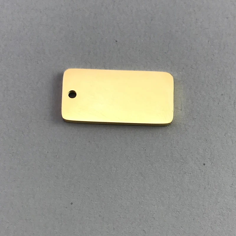 MaiLun 50 Stück 10 x 20 mm Edelstahl-Rechteck-Charms, lasergravierte RectangleTags, individuelles Logo-Design, Text, gravierbare Charms – Detail 4