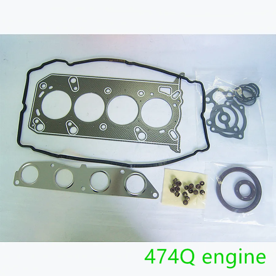 Car accessories 474Q-10-271M1 engine cylinder head gasket set for Haima 2 m3 s5 engine : 474Q