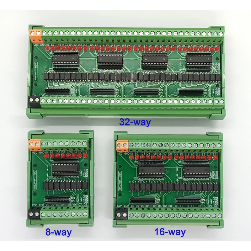 ULN2803 Module 8 Channels 16 Channels 32 Channels ULN2803 Module With Optocoupler Isolation Darlington Tube Module With Case