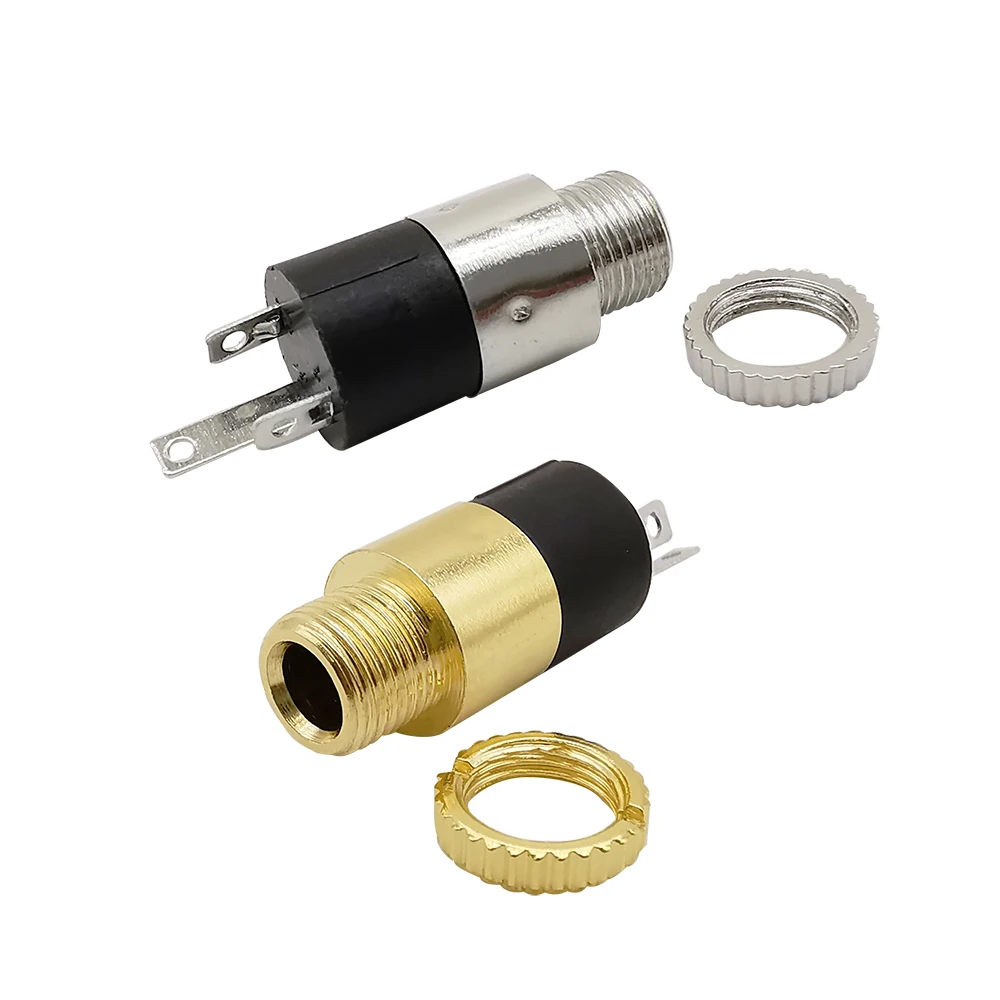 5Pcs 3.5mm Audio Jack Socket 3.5 mm Headphone Female Cylindrical Connector With Screw PJ-392 PJ392