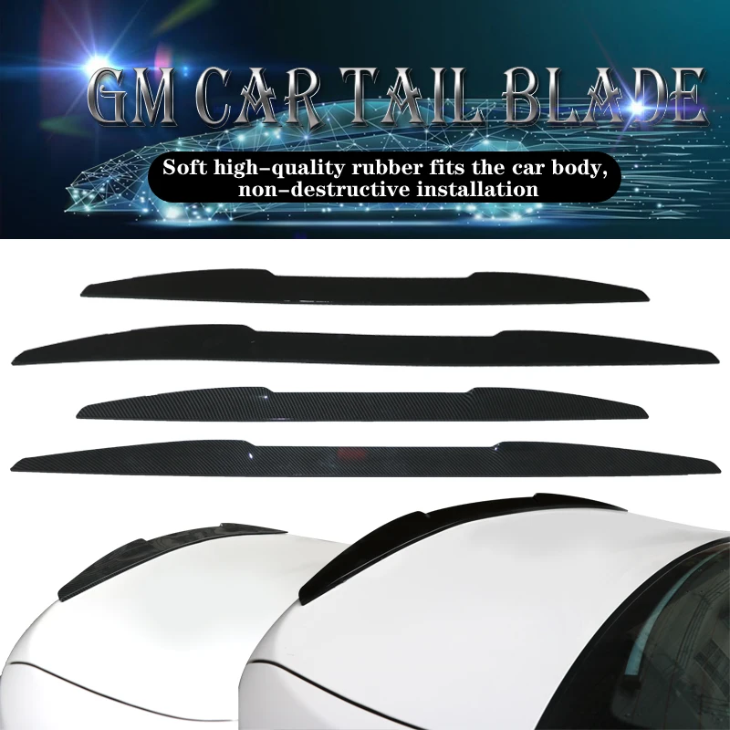 Automobile General Tail Wing Soft Rubber Car Rear Roof Trunk Tail Wing Paste Integrated Car Tail Modification Decoration