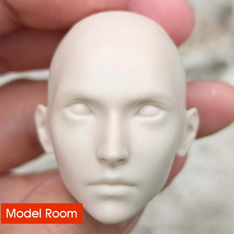 Unpainted 1/6 FF7 Cloud Head Sculpt Carving Model Face Plate  Fit 12 inch Male Soldier Action Figure Body