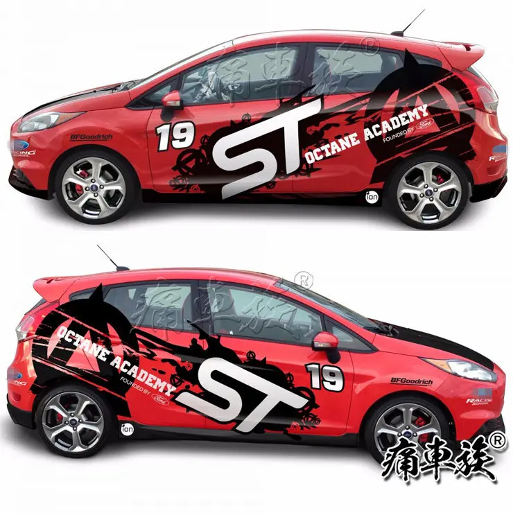 

Car stickers For Ford Focus 2017 2019 pull flower decoration stickers new Focus body decoration modification stickers