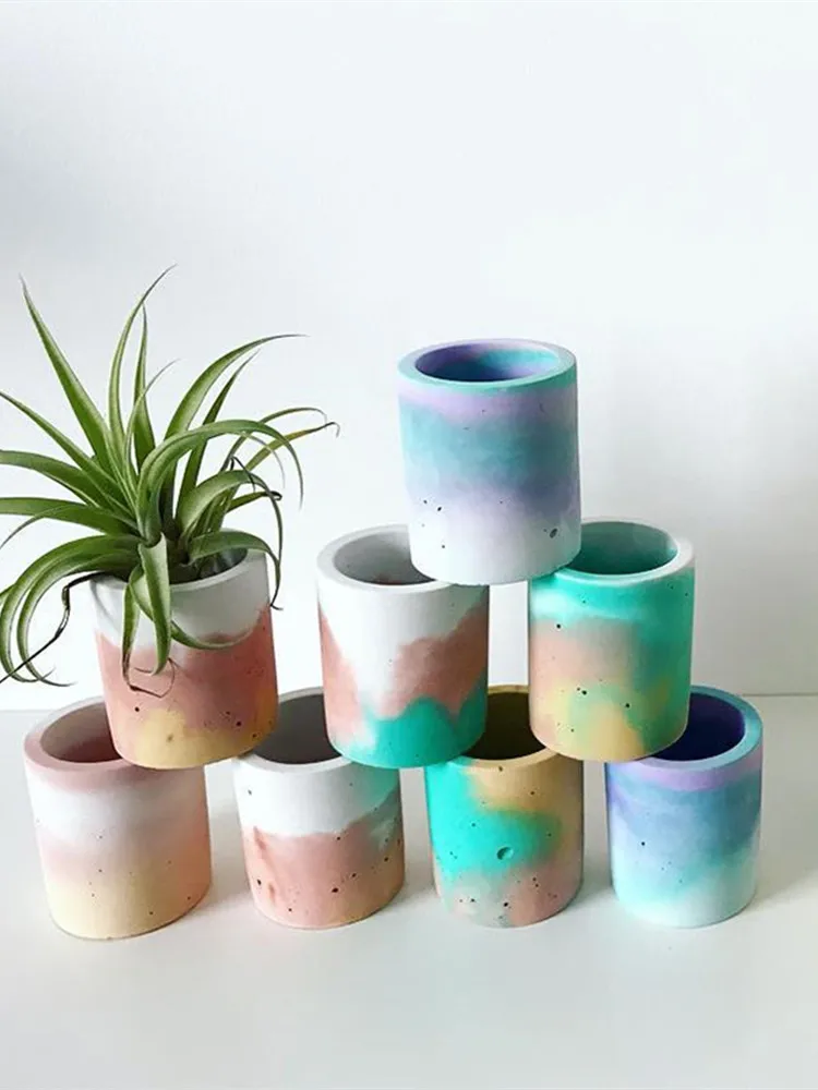 Soczyste rośliny doniczkowe formy do betonu 4 otwory Handmade rzemiosło uchwyt na długopis gliny silikonowe formy do sadzenia cementu narzędzie do formowania — zdjęcie 2