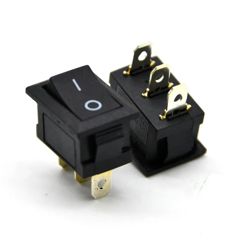 10Pcs KCD1 Drukknop 15X21Mm 2 /3 Pin Spst Mini Switches 10A/125V 6A/250V Snap-In On-Off-On Boot Rocker Switch