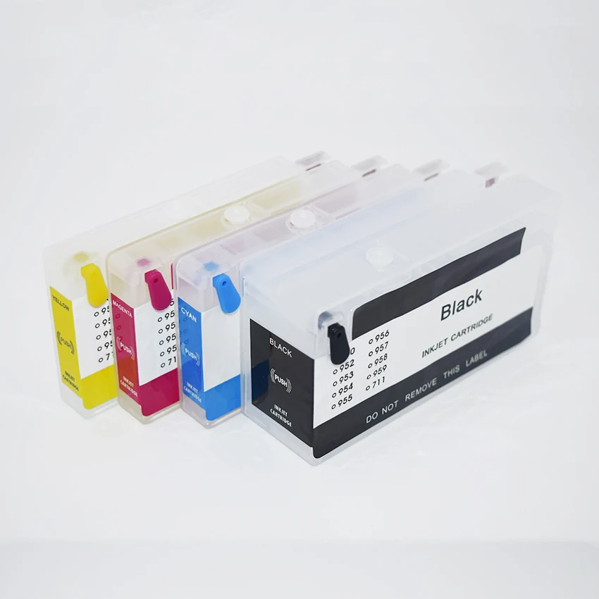 Refillable Ink Cartridge For HP Printer, 711 XL with Permanent Chip, Deskjet T120 ,T125, T130, T520,T525, T530
