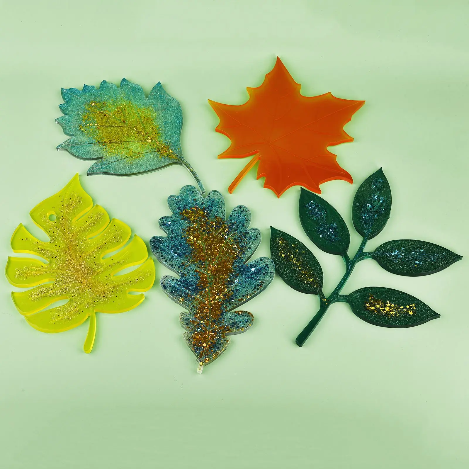 S/L Maple Leaf Silicone Molds Epoxy Resin Molds Casting Coaster DIY Coasters Mould Jewelry Making Tools