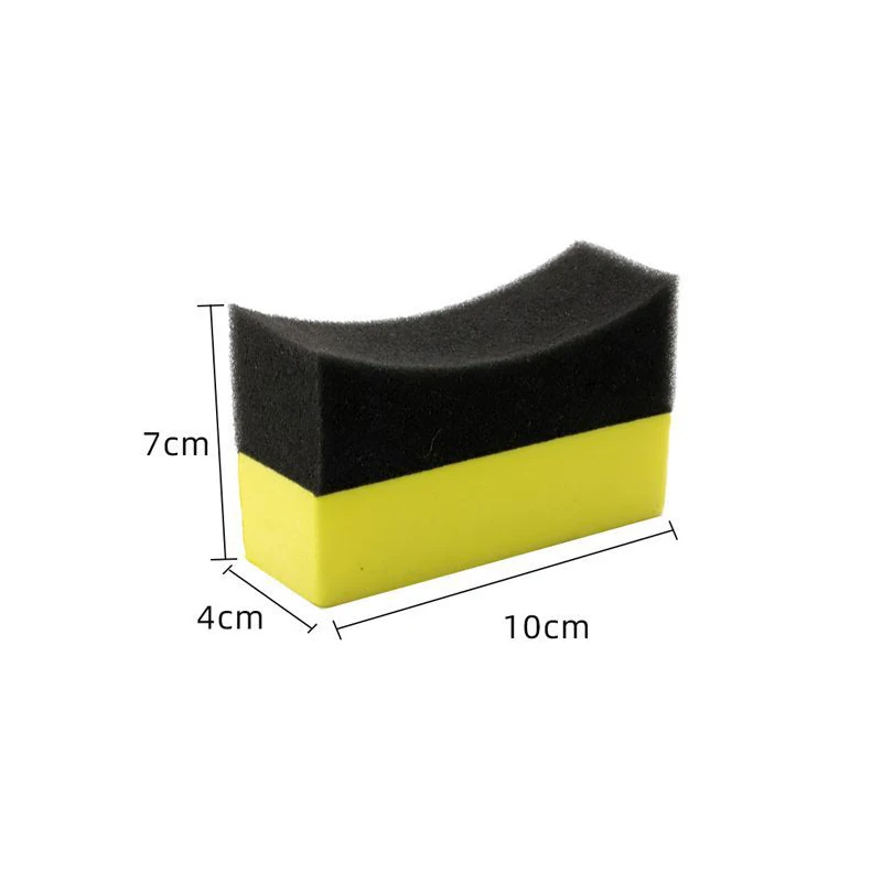 6 Pcs U-Shape Tire Waxing Polishing Sponge Pads Tyre Clean Brush for Auto Car Sponge Wax Applicator Pads