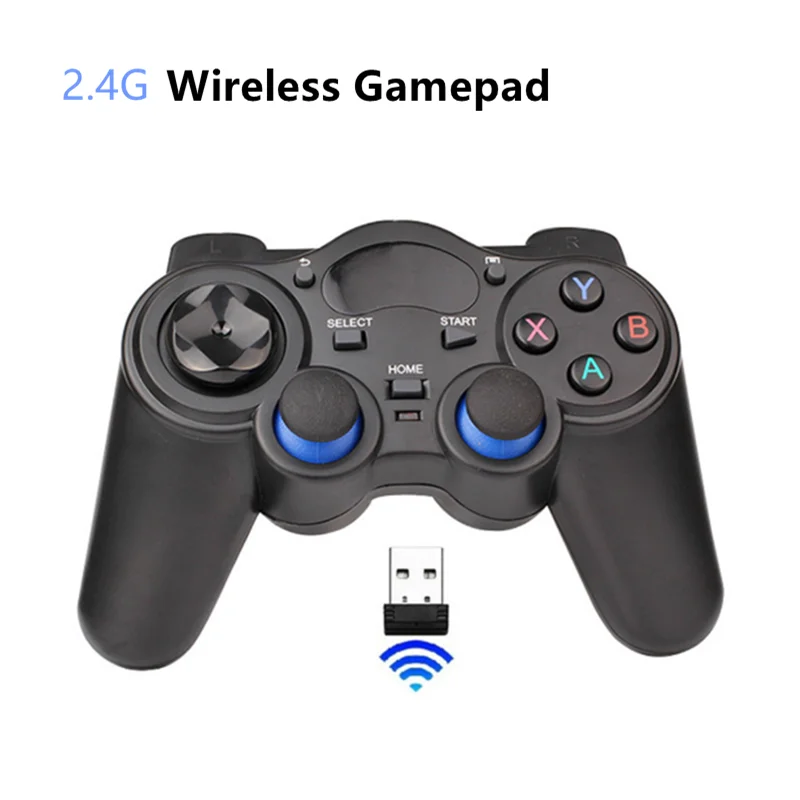 2.4G Wireless Game Controller Joystick Gamepad With Micro USB OTG Converter Adapter For Android TV Box For PC PS3