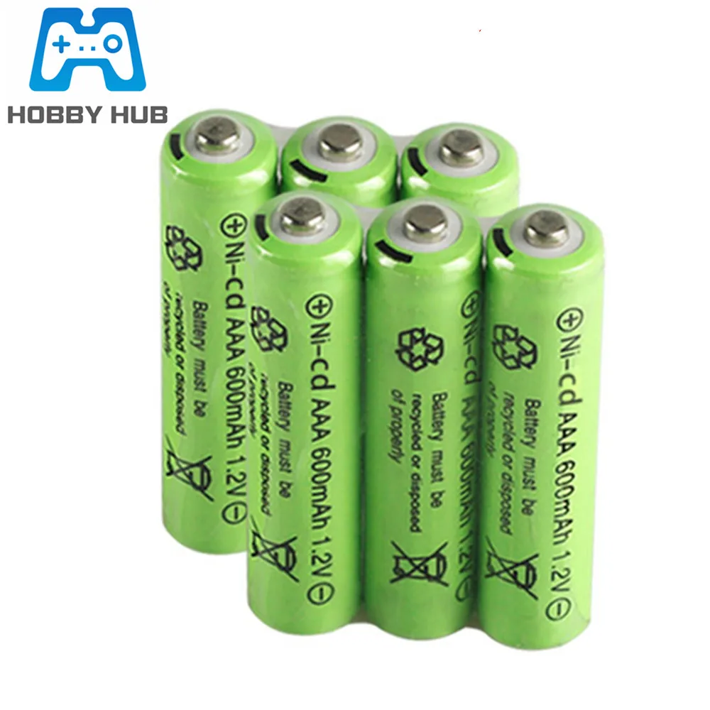 Ni-Cd 600mAh 1.2V Battery 3A Neutral Battery 500 Times Charging For RC Car Flashlight Toys Electronic Etc