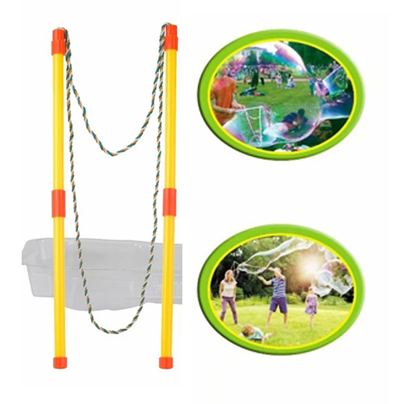 Outdoor Western Large Bubble Wand Set Long Huge Bubbles Kids Toys Children Rainbow World Bubble Swing foldable Outdoor Activity