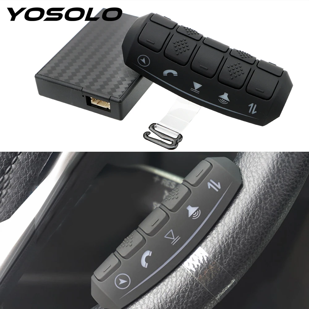 YOSOLO Steering Wheel Button Universal Multi-function Wireless Controller Car Radio DVD GPS Player Car Remote Controls