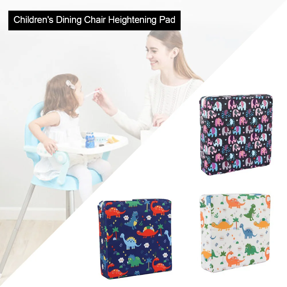 Chaise haute pour enfants, rehausseur Portable, coussin de siège pour salle à manger, rehausseur de siège réglable pour étudiants, impression de dinosaures et d'éléphants