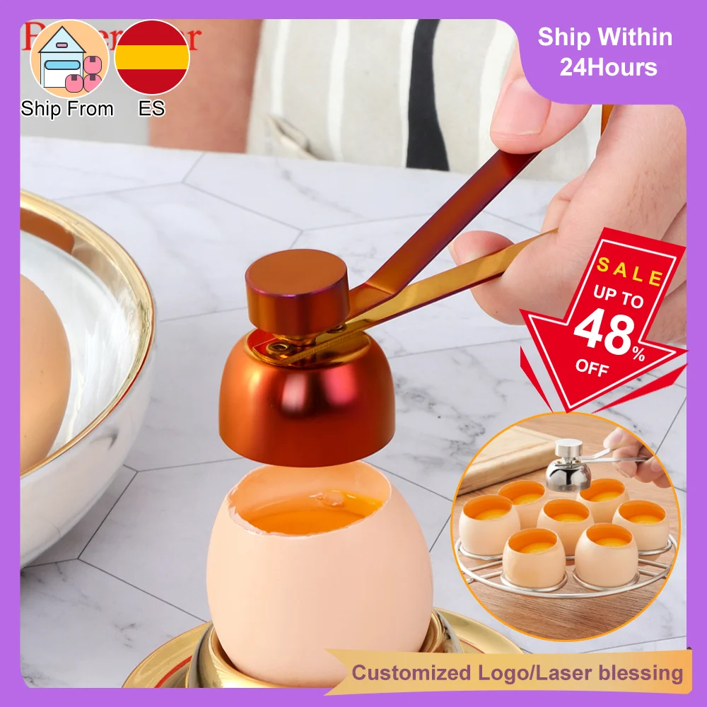 

Easy Used Metal Egg Opener Stainless Steel Kitchen Gadgets Cookware Egg Shell Cutter Egg Scissor Serving Tools Accessories