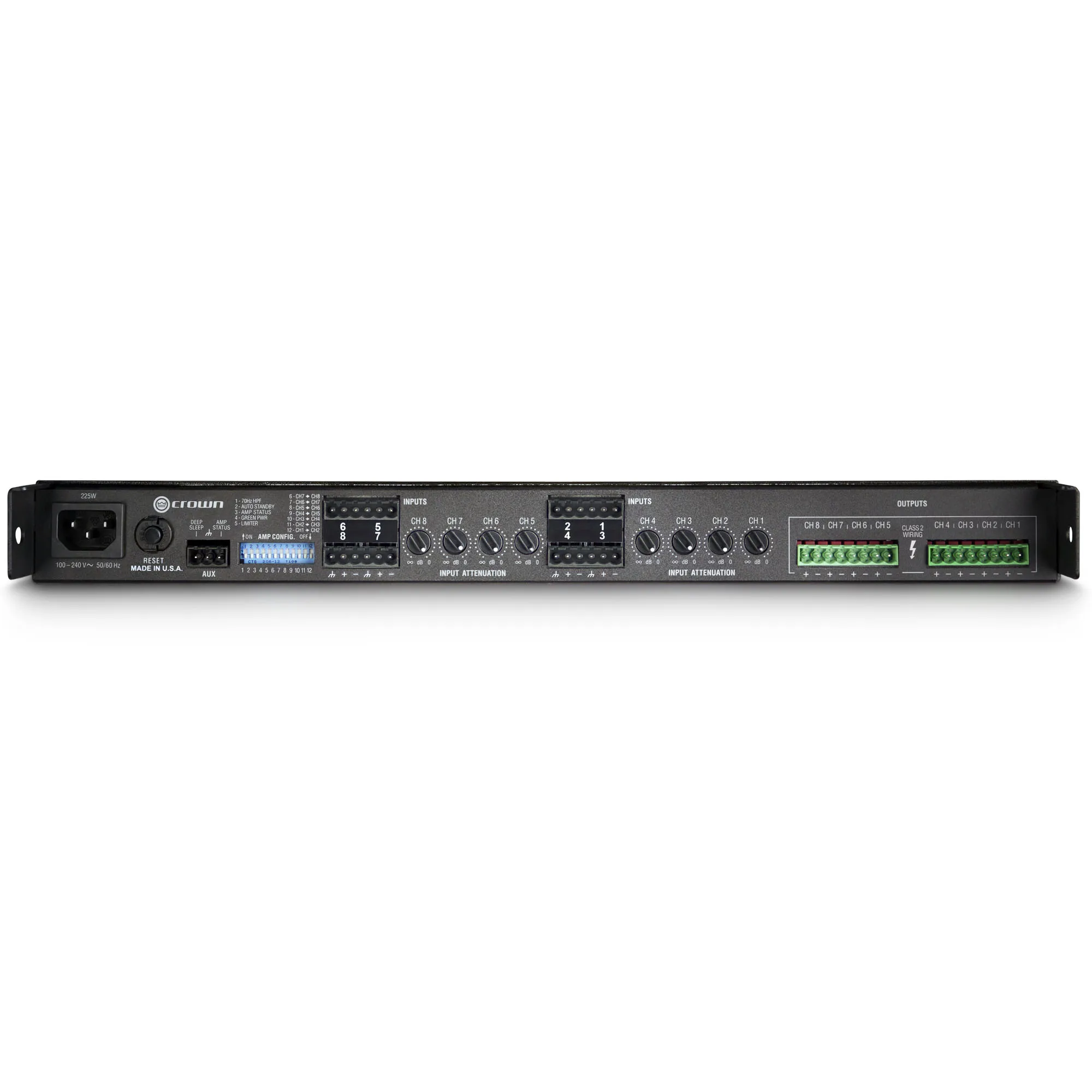 Crown Audio CT8150 8-Channel Rackmount Power Amplifier (125W/Channel at 8 Ohms)