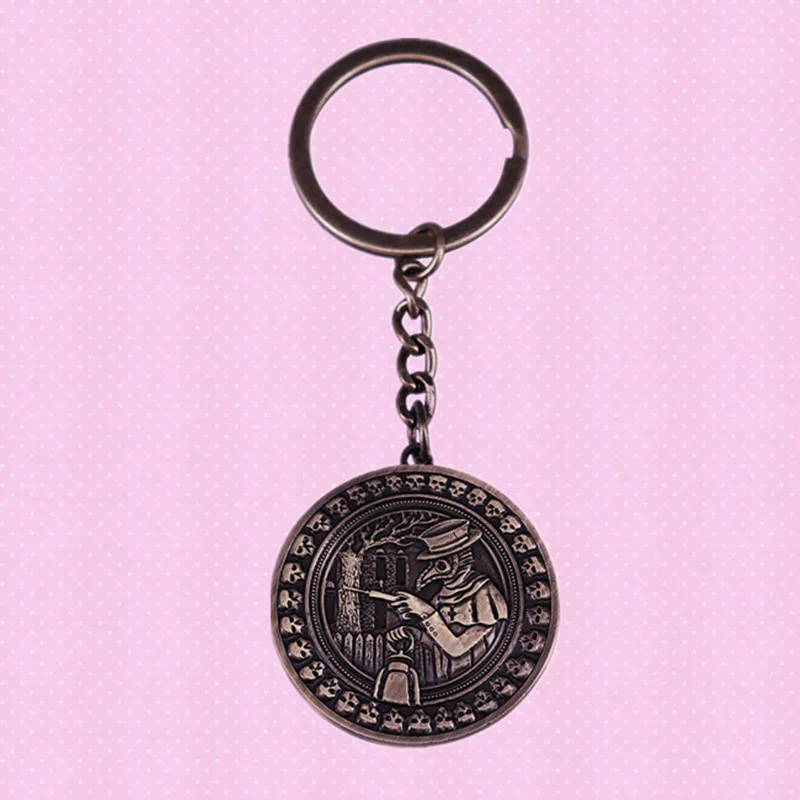 Plague Doctor Bird Long Nose Beak Steampunk Mask skull Keychain keyring