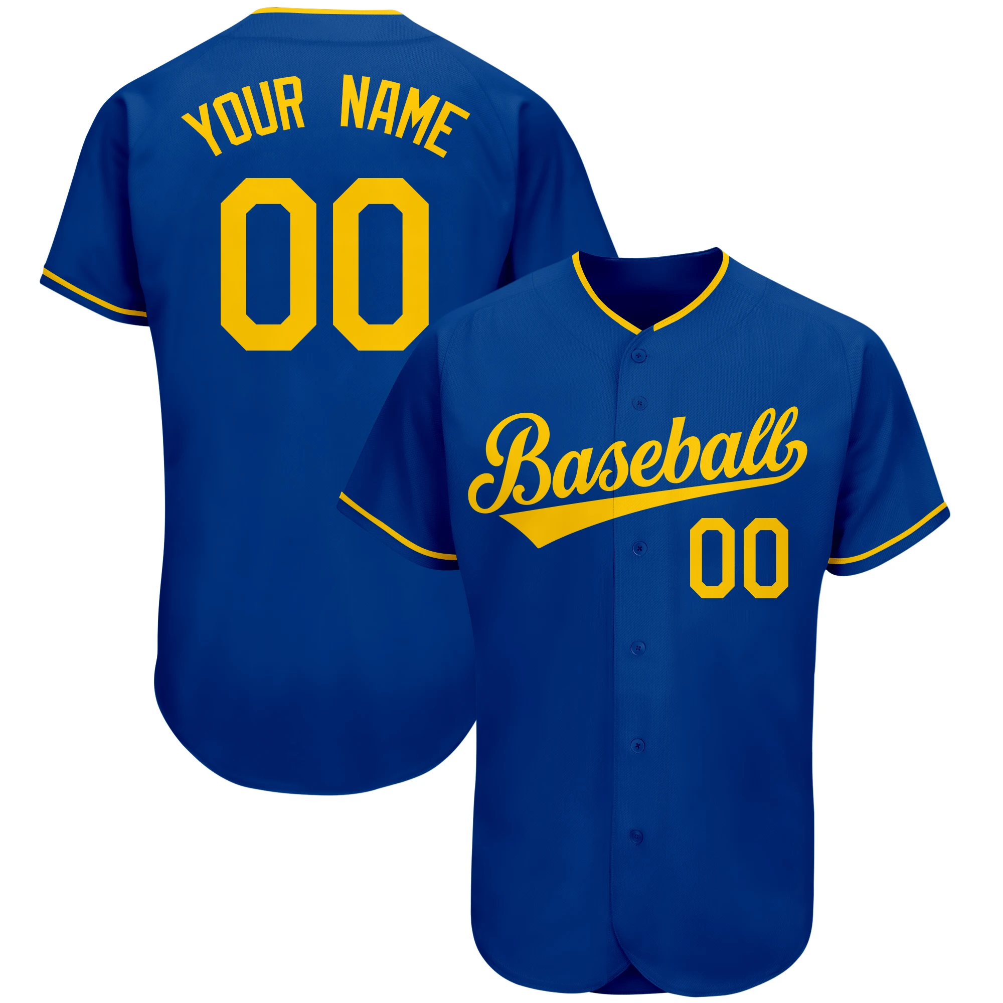 Wholesale Custom Baseball Jerseys Design Print Team Name Number Baseball Shirt Professional Softball Match Training Shirt Men