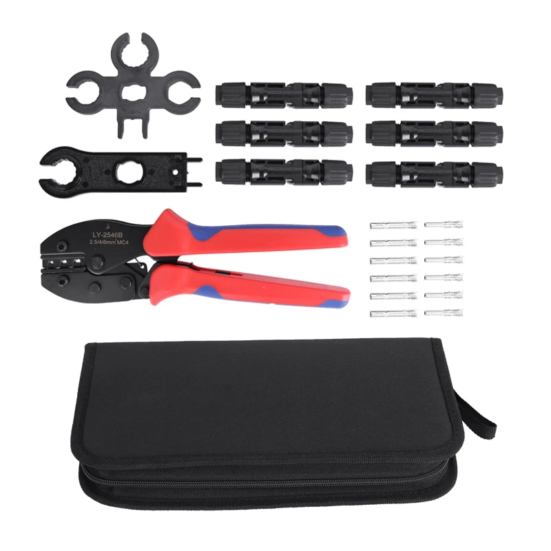 Multitool Crimping Plier Solar Panel PV Terminal Cable Connector Crimper Tool 2.5-6mm2 14-10AWG Pliers Wire Cutters Stripper Set