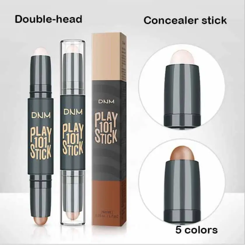 Bâton correcteur pour contour des yeux et du visage pour femme, surligneur, bronzant, crayon vert, cosmétique, maquillage 3D, T0345