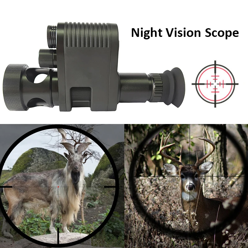 850nm Hunting Infrared Night Vision Telescope 25mm Ultra HD Focusing Lens Tactical Monocular Camera 720P Display 200-300M Far