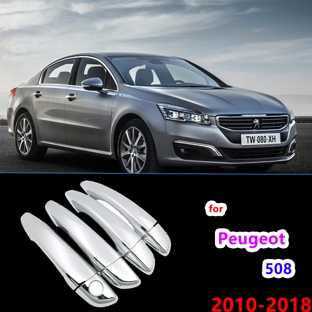 

Хромированная накладка на ручки для Peugeot 508 508SW SW MK1 2011 ~ 2018, автомобильные аксессуары, стикеры, Стилизация 2012 2013 2014 2015 2016 2017
