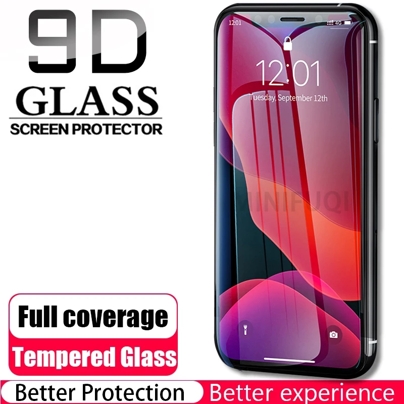 Screen Protector For iPhone 12 Pro Max Mini Tempered Glass 11 13 iphone12 iphone11 Pro 11pro 12pro Xr X XS Max SE 2020 7 8 Plus