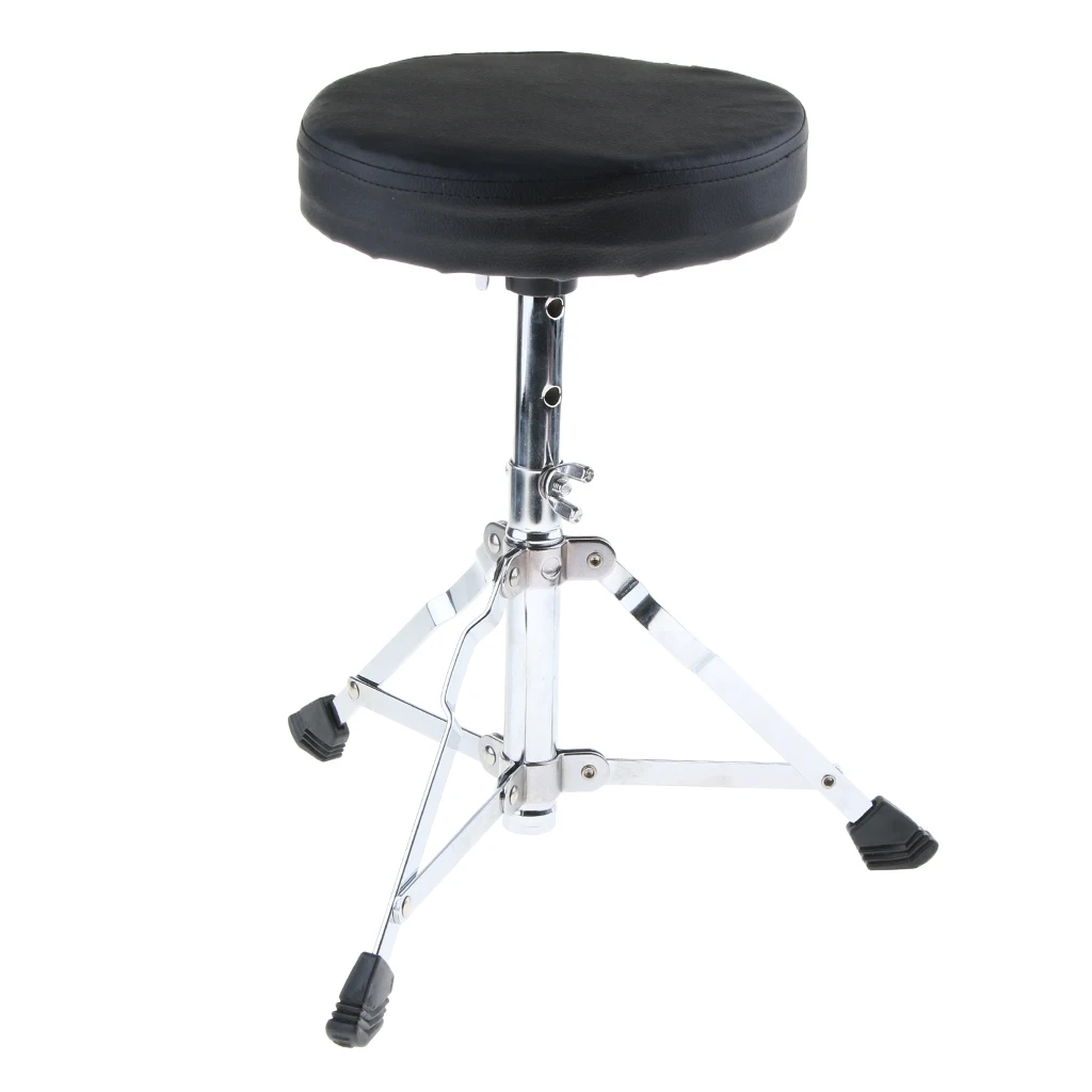 

Adjustable Metal Tripod Children Padded Stool Stand Chair for Guitar Piano Drum Playing Foldable Drummer Chair Stool