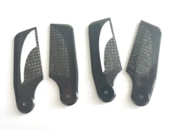 2 pairs Carbon Fiber 68mm Tail Blade For T-REX Trex 450/470/480 Helicopter