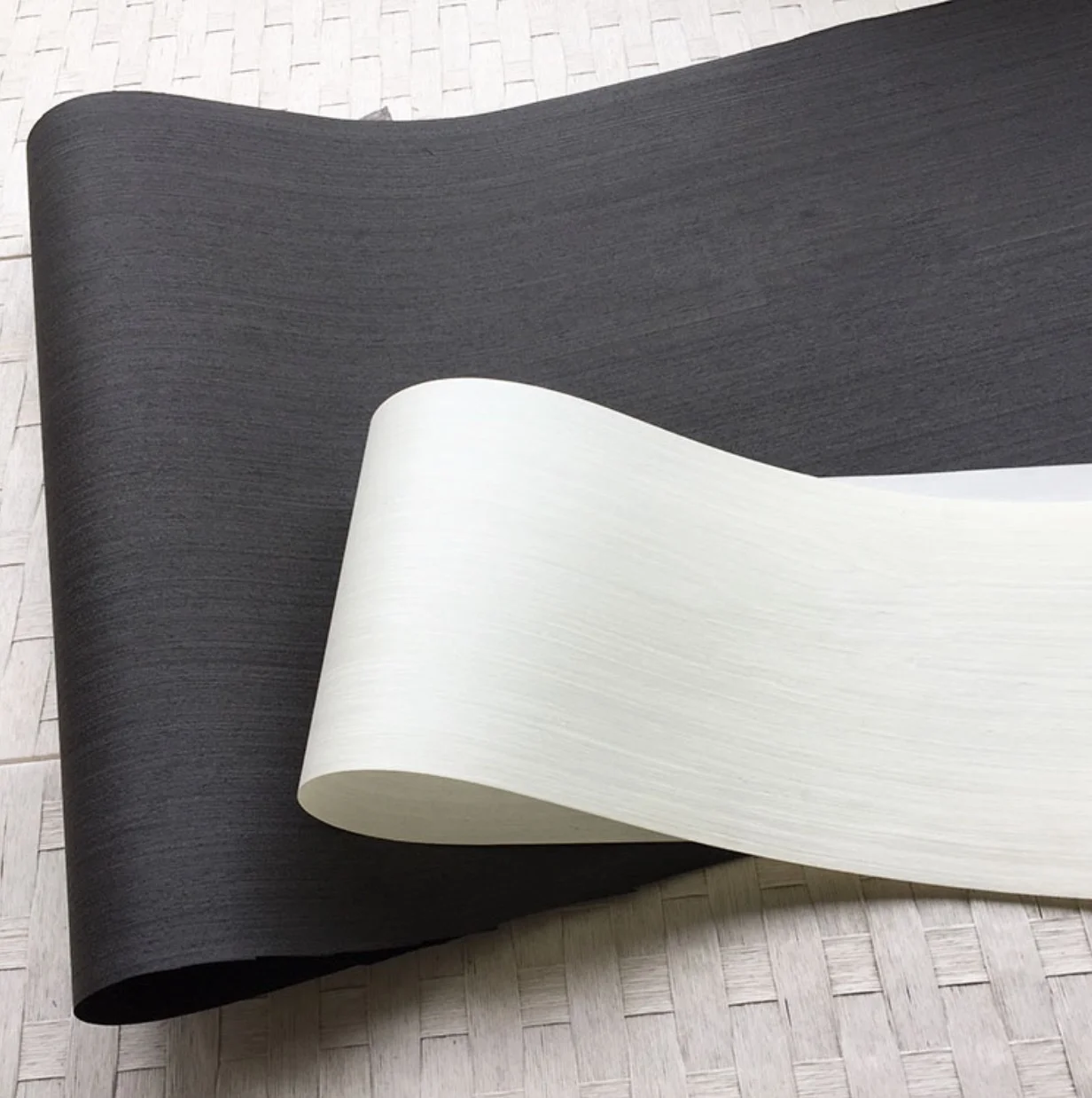 L:2.5Meters  Width:58cm  Thickness:0.25mm Technology Wood Veneer Ink Black White  House Furniture Door Decorative Veneer Sheets