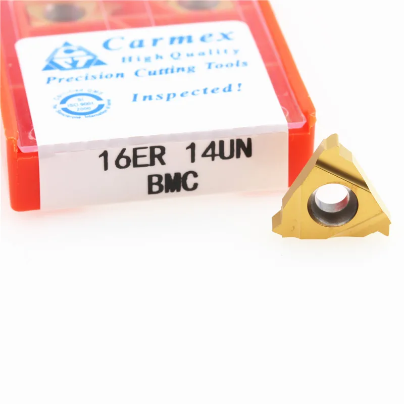 10 uds 16er 16ir 10un 12un 14un 16un 18un 24un 28un bmc inserto com rosca carburo cnc herramipara corte de hilo