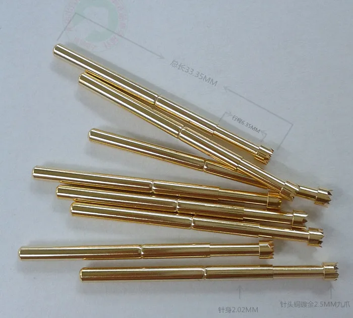 

PA125-H Probe Plum Nine Claw Test Needle 2.5MM Gold-plated Claw Needle 34MM Long Spring Gold Claw Needle