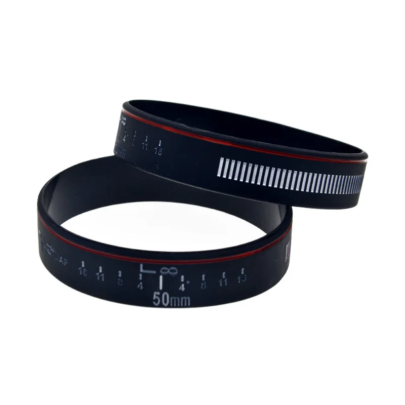 1 Stück Silikon-Armband mit Kameralinsenmarkierungen, Fokusier-Linsen-Armband, Unisex, verstellbares Armband für Sport und Fitness – Detail 3