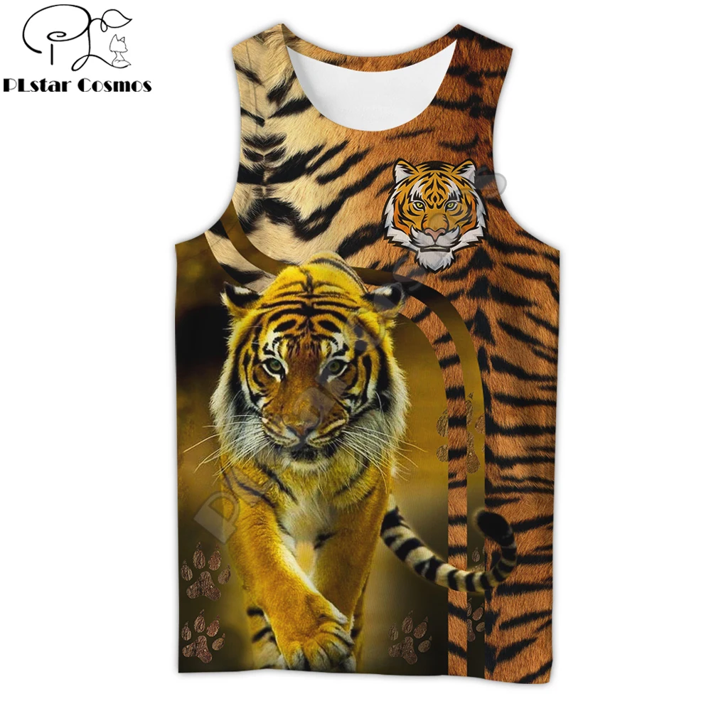 Beautiful Animal Tiger Skin 3D Printed men vest Harajuku Fashion Sleeveless T-shirt summer street Unisex tank tops BX-007