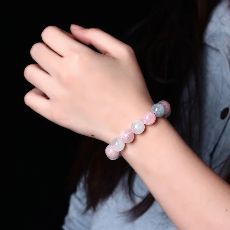 Nature Morganite Stone Bracelets for Women Fashion Multicolor Stone Bracelet Jewelry Pulsera Energy Reiki Crystal Yoga Bracelet