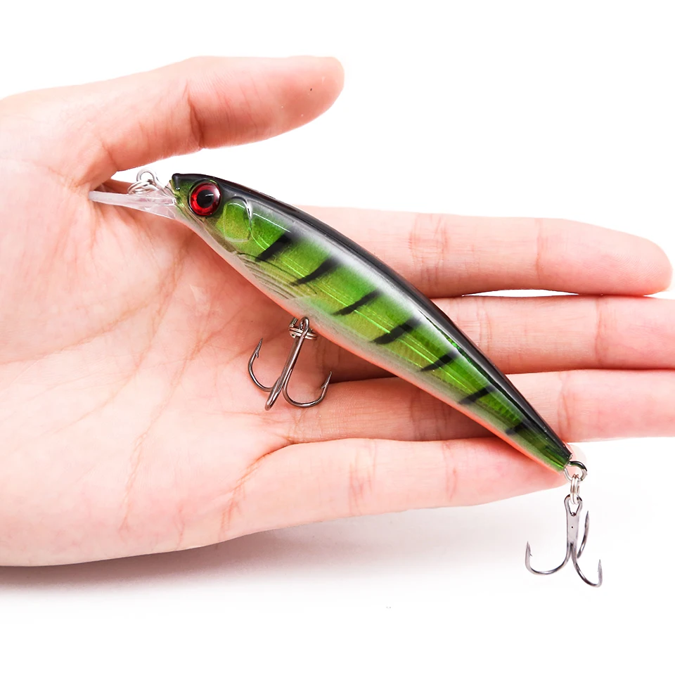 1PCS Fishing Lure Deep Swimming Crankbait 11cm 13.5g Hard Bait 10 colors Tight Wobble Slow Floating Fishing Tackle HQ051