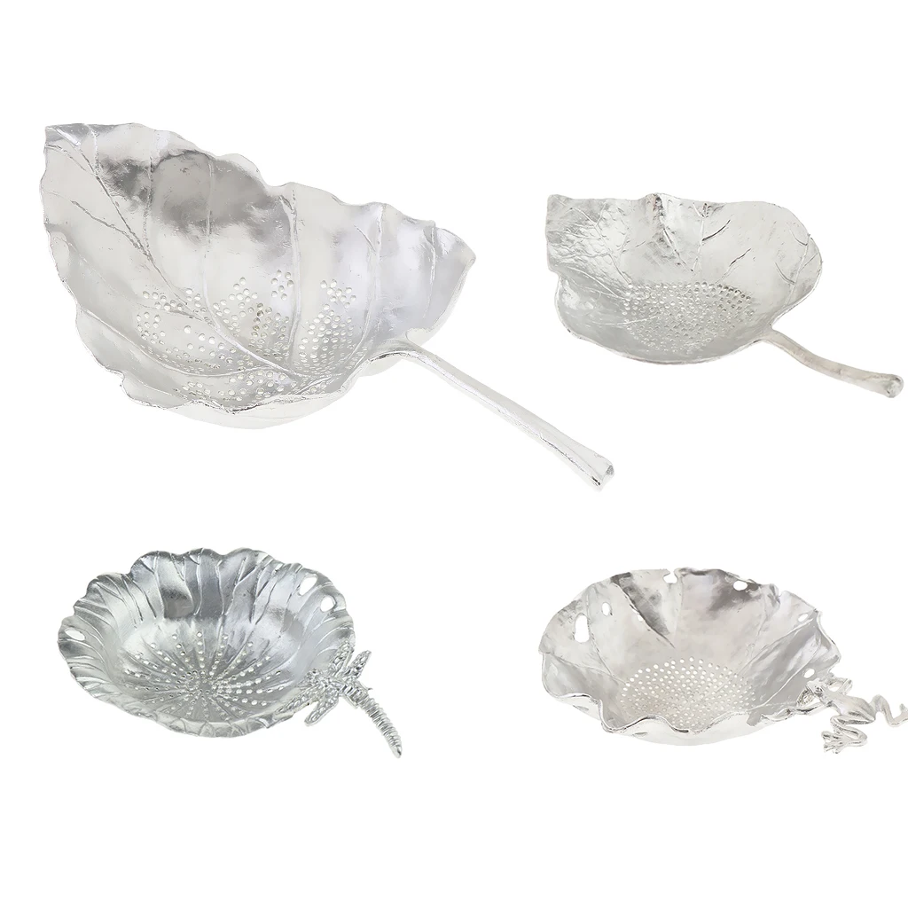 Pure Tin Tea Filter Strainer Leaf Shaped Tea Filter Kung Fu Tea Accessories for Home Tea Tools Friends Gifts