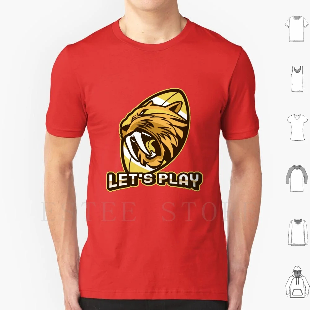 

Let's Play ( Sabretooth Tiger ) T Shirt Men Cotton 6xl Game American Football Tiger Sabre Toothed Tiger Tooth Sabre Tooth