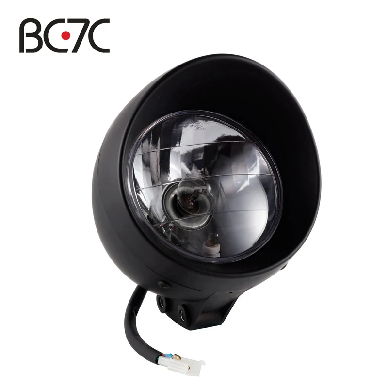 Motorcycle Modified Dumb Black Bullet Headlight For Harley Honda Kawasaki Suzuki Yamaha